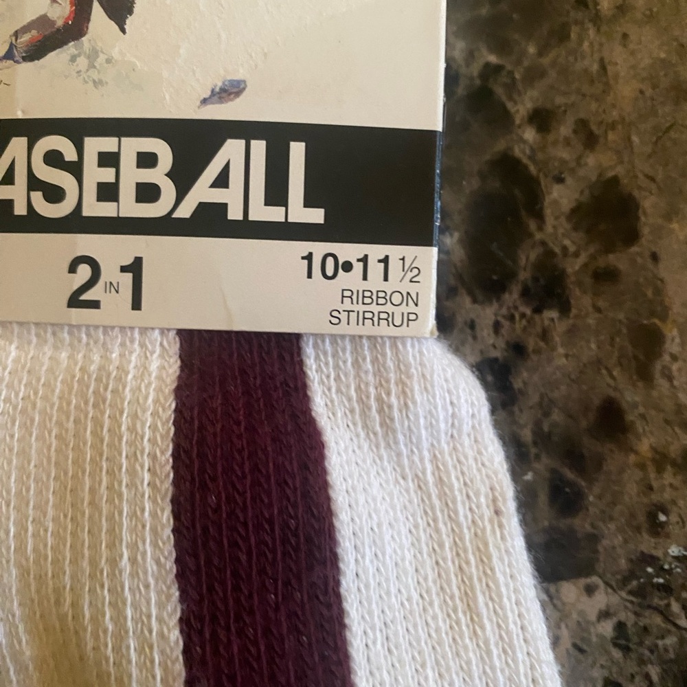 Twin City Baseball Socks - maroon & white